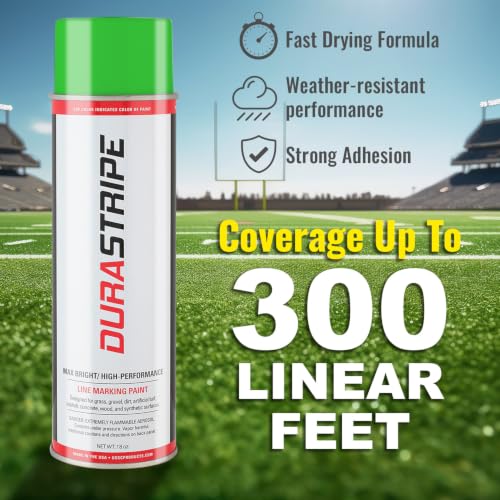 Image of Athletic Field Marking Paint - (CASE) 12 /18 Ounce Cans. The Most durable line marking paint available! Several colors to choose from. (Fluorescent Green)