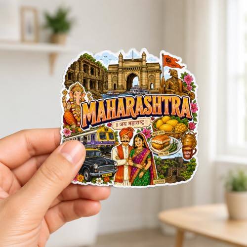 Image of Zesta Wooden Fridge Magnets Set | Refrigerator Decor Magnets for Kitchen | India Souvenir Fridge Magnet Collection | Wooden Magnet for Fridge Door Decoration (Maharashtra)