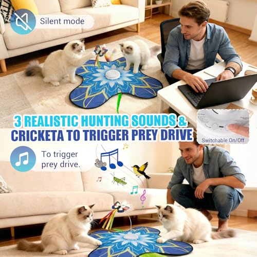OPDEKEHA Interactive Wand Play Mat – Dual Pop-Out Wands, Touch-Activated, USB Rechargeable — view 3