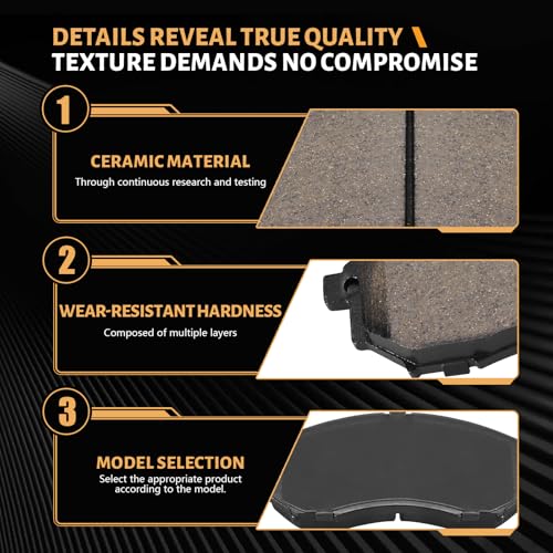 Image of D888 Front Ceramic Brake Pads Kit Fit For INFINITI G37 2009, For Q45 2002-2006, For M45 2003-2004 2008-2010, For M35 2008-2010, For EX35 2008-2011, For EX37 2013, For QX50 2014
