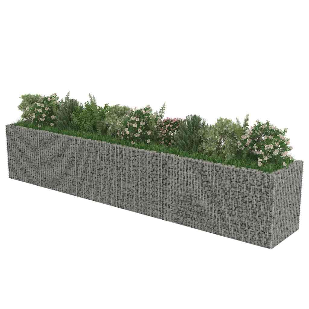 Jardinière surélevée en acier galvanisé - 540 x 90 x 100 cm - Pour jardin, parterres de fleurs, jardinière surélevée - Robuste - Résistant aux intempéries - Durable - Grande capacité
