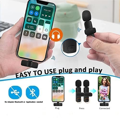 Image of Gentail K9 Dual Wireless Lavalier Microphone for Smartphone | Noise Cancellation Clip Mic with Receiver for Interviews, Vlogging, YouTube, Reels & Live Streaming (K9)