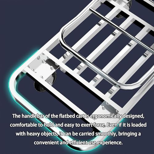 Carro de plataforma plegable resistente: carga pesada con ruedas silenciosas 5