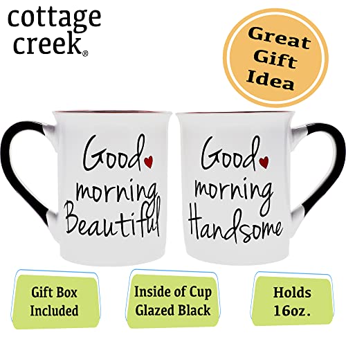 Cottage-Creek-Good-Morning-Beautiful-Good-Morning-Handsome-Mugs-Set-of-Two-I-Love-You-Coffee-Mugs-Valentines-Day-Gifts