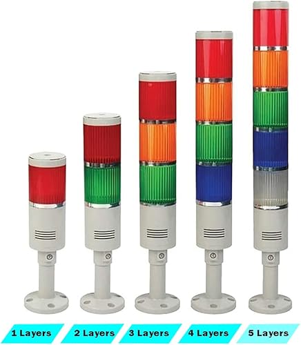 Miniatura 2 de ATO - Luz apilable, LED flash, CC 24V, luz de advertencia industrial, con lámpara de advertencia de alarma de zumbador, para estaciones de operador,