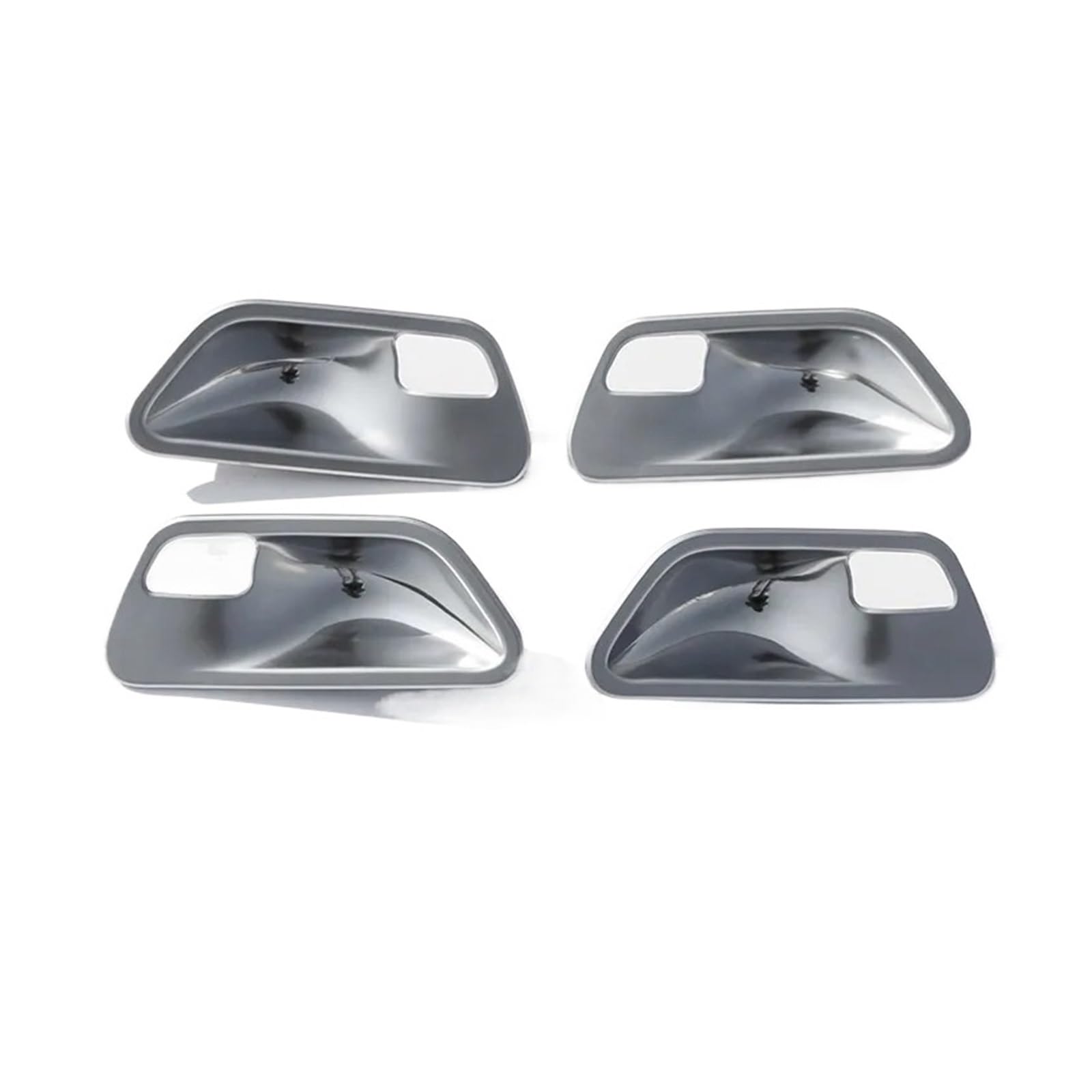 For BMW 3 4 Series F30 F31 F32 F35 2013-2019 Carbon Fiber ABS Plasti Interior Door Handle Bowl Cover Trim Center Console Trim(4pcs Silver)