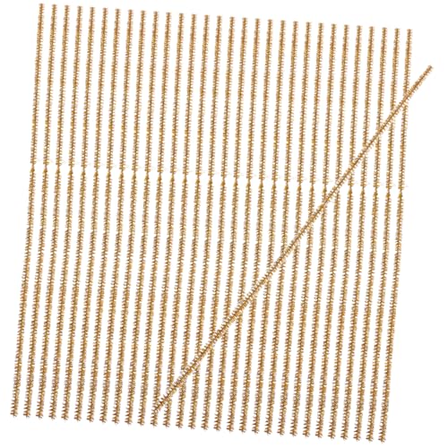 BEBEMOKO 100pcs Glittery Gold Pipe Cleaners Handmade Chenille Craft Sticks Versatile for Kindergarten Home School Projects