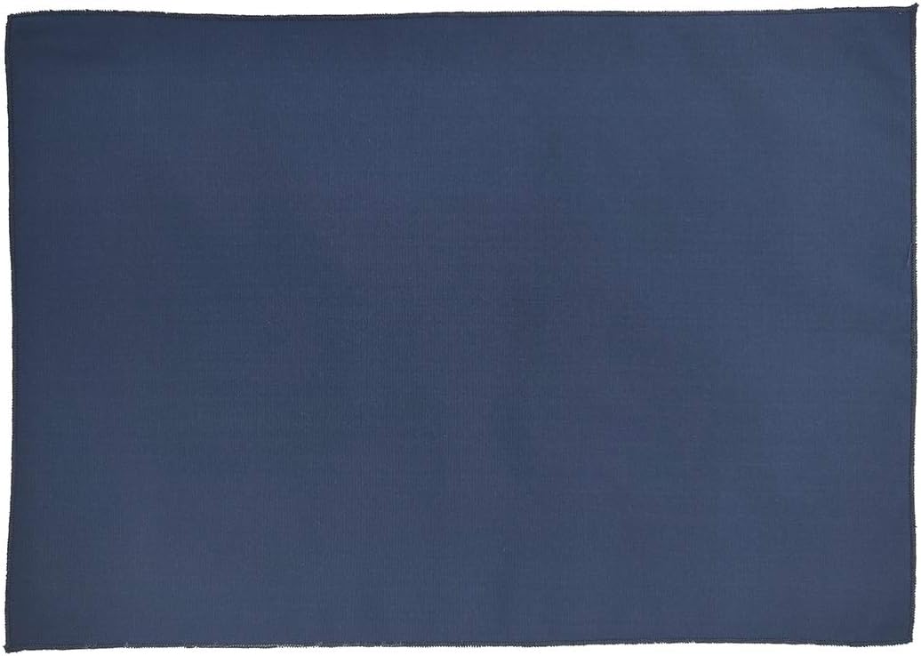 Fennco Styles Buffalo Check Double Layers Reversible Placemats 14" W x 20" L, Set of 4 - Handmade in USA - Navy Blue Plaid Table Mats for Everyday Use, Banquet, Holiday, Special Occasion