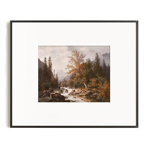 Miniatura 8 de Rustic Farmhouse Wall Art Decor - 11x14" - Fall Autumn Lake Nature River - Boho Art Deco Landscape Picture for Bathroom - French Country Kitchen