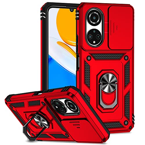 Cover per Honor X7 Custodia Anti Graffio Hard PC con 360° Magnetico Cavalletto e Protezione Fotocamera - Originale rosso