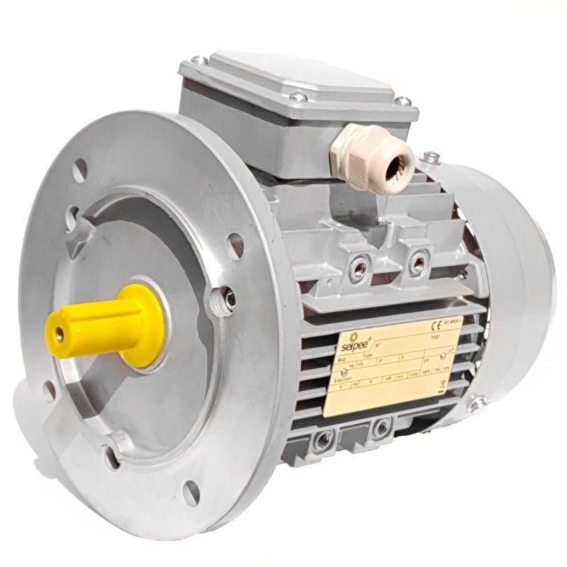 Motore Elettrico Trifase 0.37 kW, 0.50 HP, 2800 Giri/Min, B5, MEC 63, 230/400V - Ideale per Impianti Industriali e Officine - SAMMA PARTS
