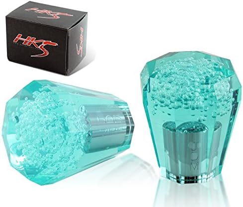 Miniatura 9 de Universal JDM VIP 2.362 in Manual MT - Pomo de cambio de burbujas de cristal octágono transparente, 1 paquete (negro)