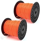 Lucky Seven 095 トリマーライン (2パック) 780FT – ヘビーデューティー .095 ウィードイーターストリング、商用グレード ラウンド 0.095 インチ トリマーライン – Echo、Husqvarna、Ryobi、Stihlに対応 (オレンジ、3ポンド)