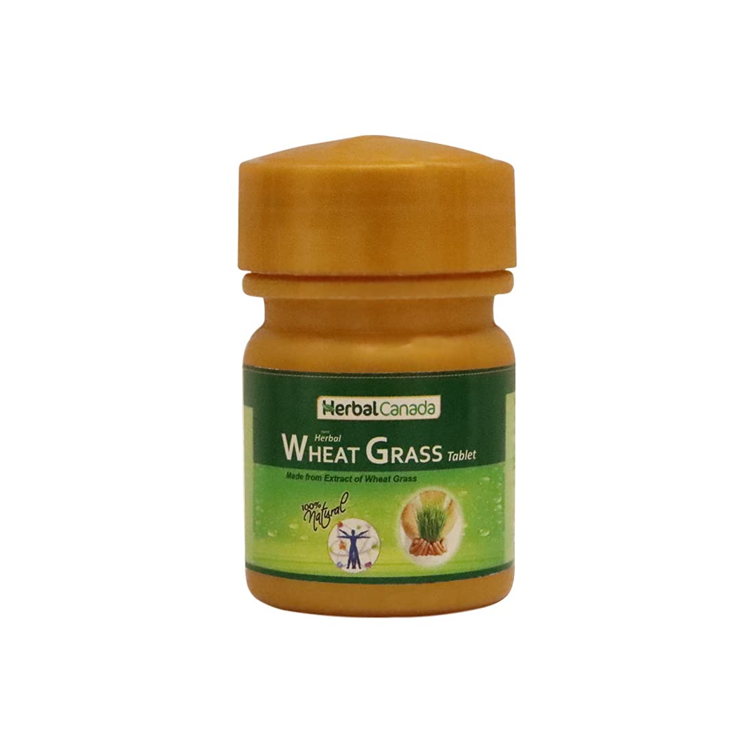 HERBAL CANADA Wheat Grass Tablet | 50 Tablets | Natural Source of vitamins and calcium | Helpful to remove toxins | Naturally immunity enhancer | 100% Natural (Pack of 3)