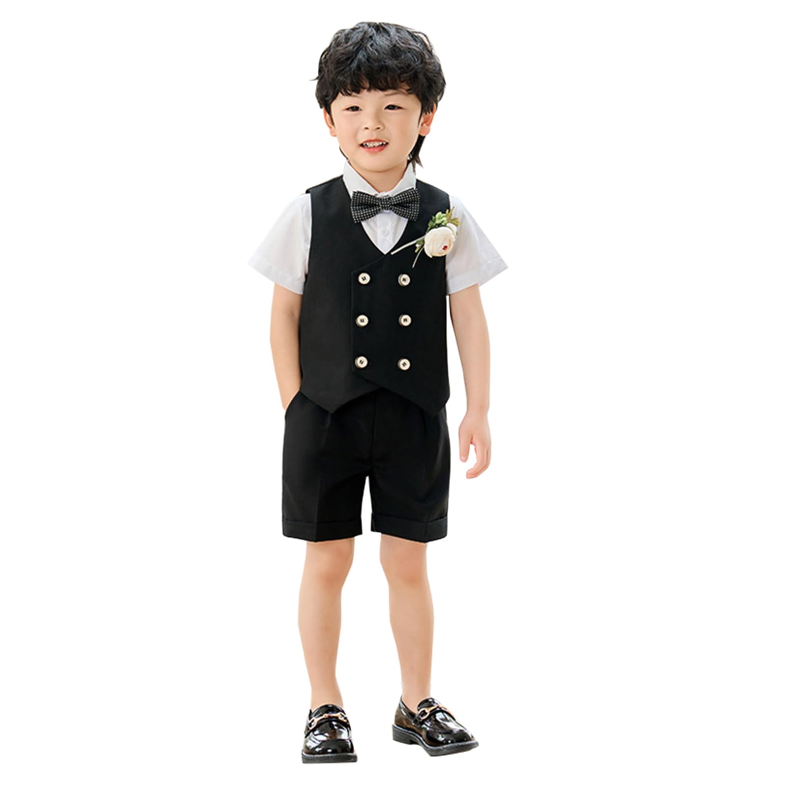 LOLANTA Costume d'été pour garçons, Ensemble Gilet croisé, Tenue de cérémonie pour Enfants de 2 à 11 Ans