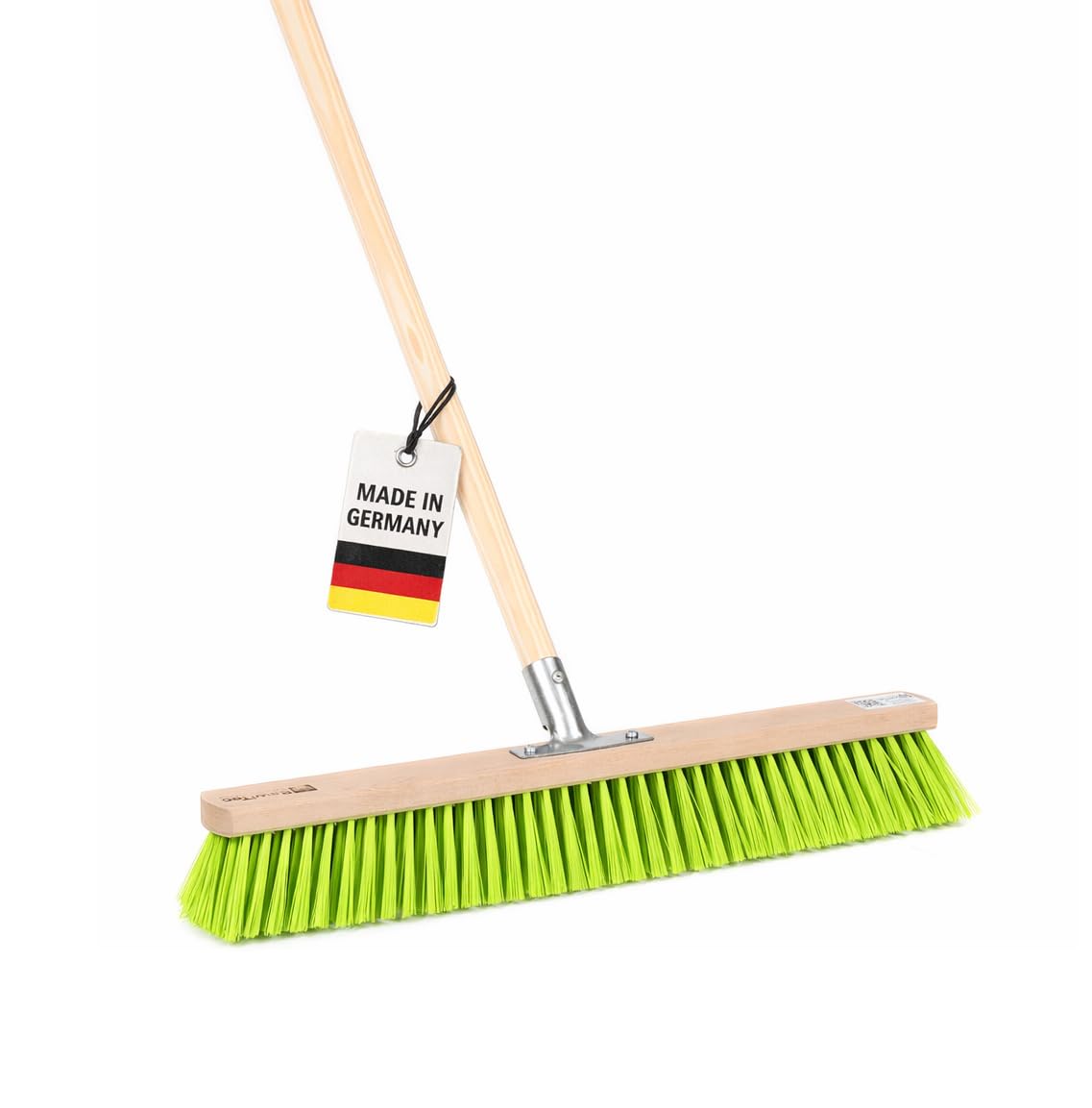 Profi Straßenbesen 60cm Neon-Grüne Borsten mit Stiel 160cm Besen Besenstiel