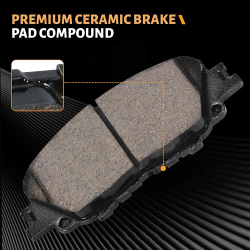 Image of D2176 Front Ceramic Brake Pads Kit Fit For Toyota Corolla 2019-2025, For Toyota Prius 2023-2025, For Toyota Prius Prime 2020-2022