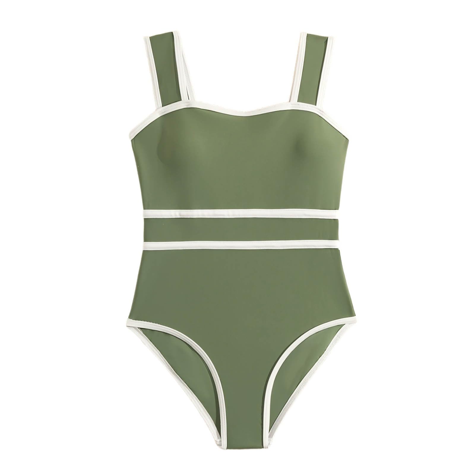 Generisch Traje de natación para niña, traje de baño a rayas para niñas, verano, playa, ocio, para adolescentes y jóvenes