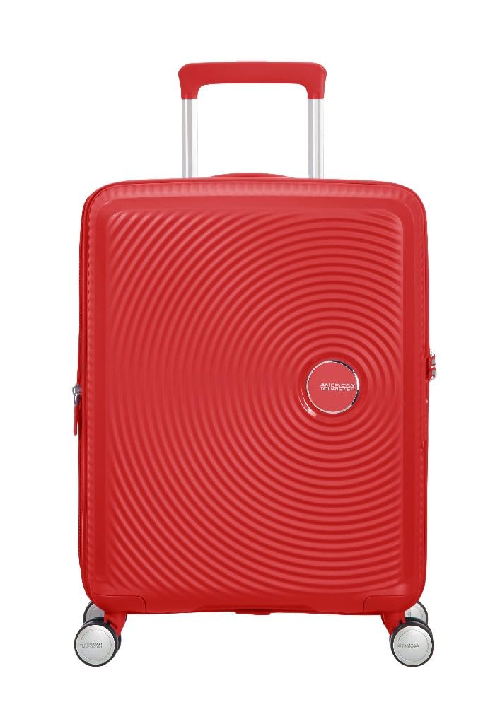American Tourister Soundbox - Bagaglio a mano espandibile Spinner S, 55 cm, 41 L, Rosso (Coral Red)