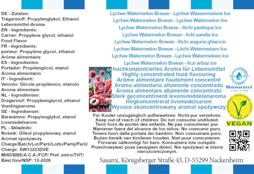Arôme litchi pastèque Ice Sasami 100ml pour e-liquide DIY - 4