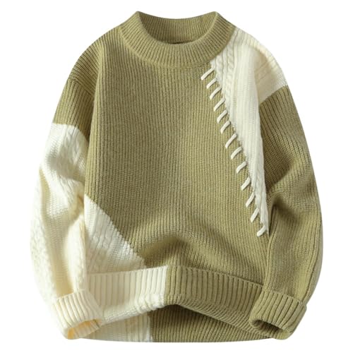 Suéter de punto holgado para hombre en color gris ideal para otoño