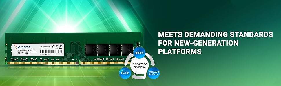 Image of 8GB (1 * 8 GB) DDR4 3200 MHz U-DIMM Desktop Memory RAM