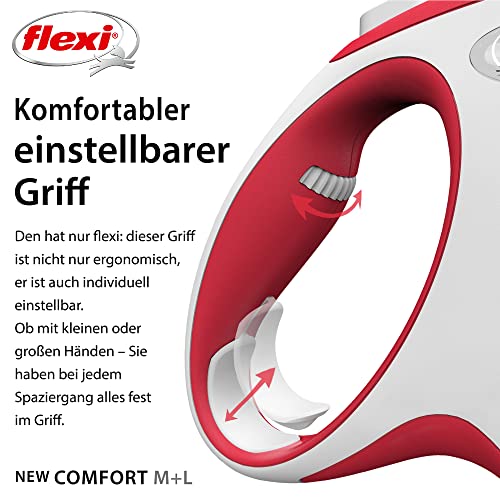flexi Hundeleine, ausziehbar, mit weichem Griff, 3 m / 5 m / 8 m / 8 m / 8-20 kg, blau, small, 4000498043127