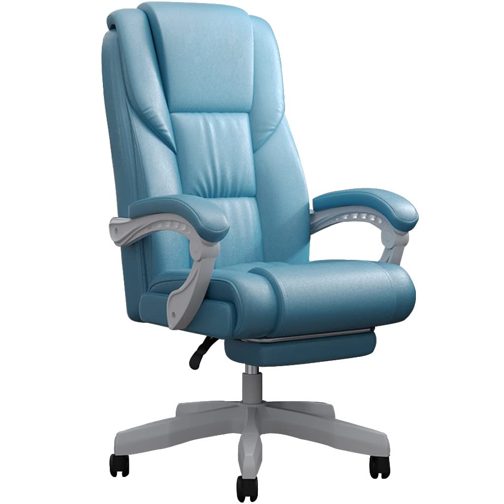 METTEOR High Back Executive Office Chair - Modern Swivel Desk Chair with Breathable Fabric Adjustable Armrests & Recline for Ultimate t & Support (Blue Chair 62 * 107_115cm)