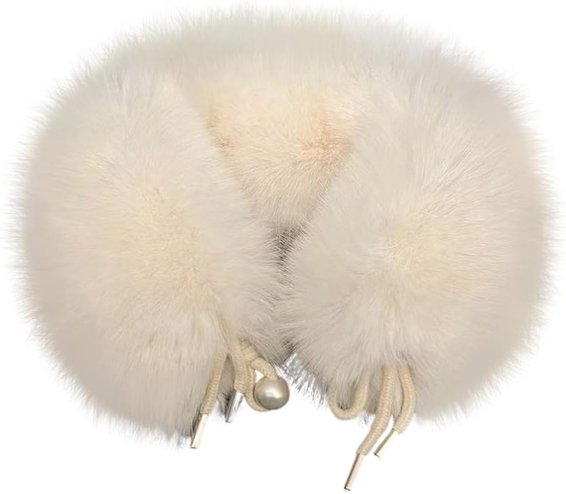 WYDM Sciarpa del Colletto di Pelliccia for Le Donne, Sciarpe di Pelliccia Sintetica al Collo delle Spalle for Caduta Cappotto Invernale Abito, Simpatico spesto Sciarpe di Peluche Scialle Caldo