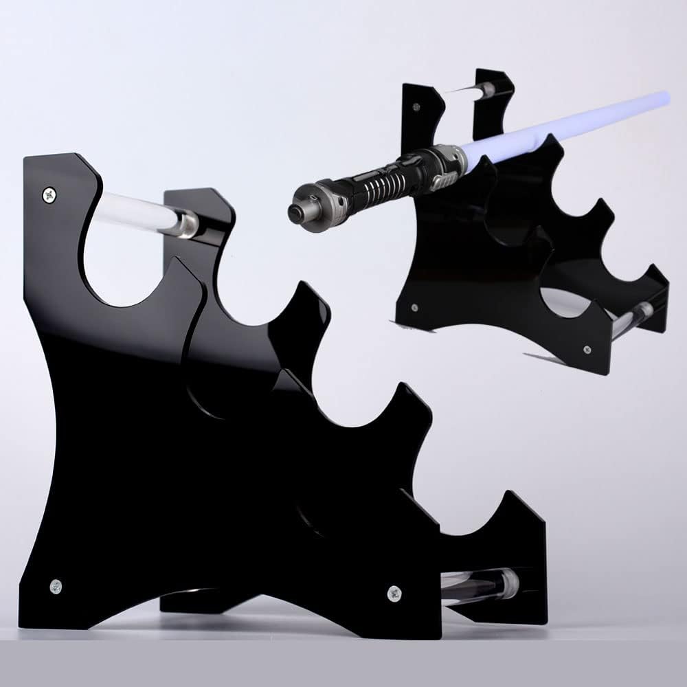 Light sword stand desktop light sword display sword frame decorative sword frame (Black)