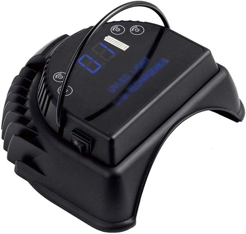 Nail Light，64W Rechargeable Gel Nail Lamp Led Nail Light Curing Nail Dryer for Gel Nails with Lifting Handle Touch Sensor LCD Screen(D)