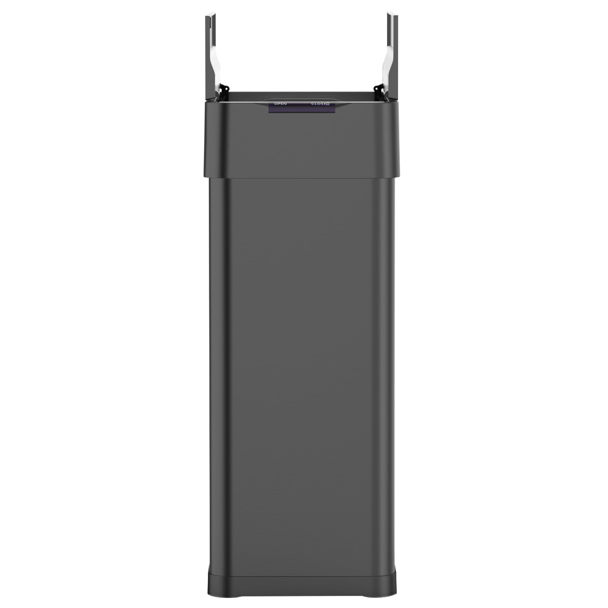 KITCHEN MOVE - Papelera de cocina automática (70 L, acero inoxidable, con flejado, apertura de mariposa, gran capacidad