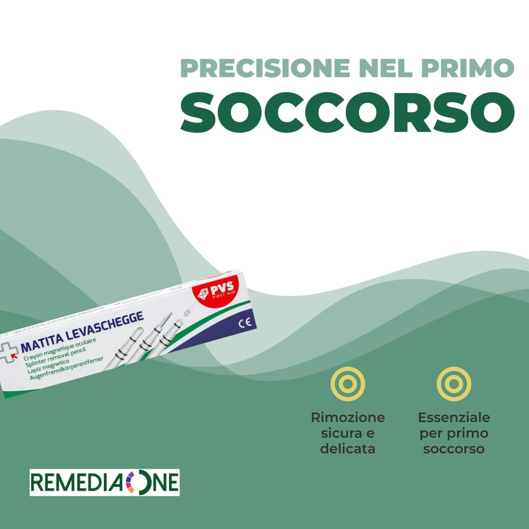 REMEDIA ONE - Matita Levaschegge, Matita Magnetica Oculare per Rimozione Schegge, Strumento di Primo Soccorso