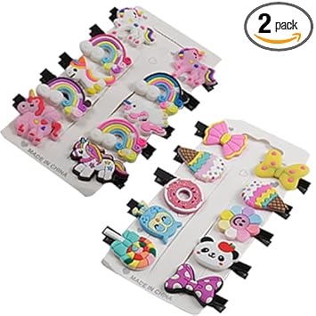 NATURE Rainbow, Ice Cream Hair Clips Set Baby Hairpin For Kids Girls Toddler Barrettes Hair Accessories