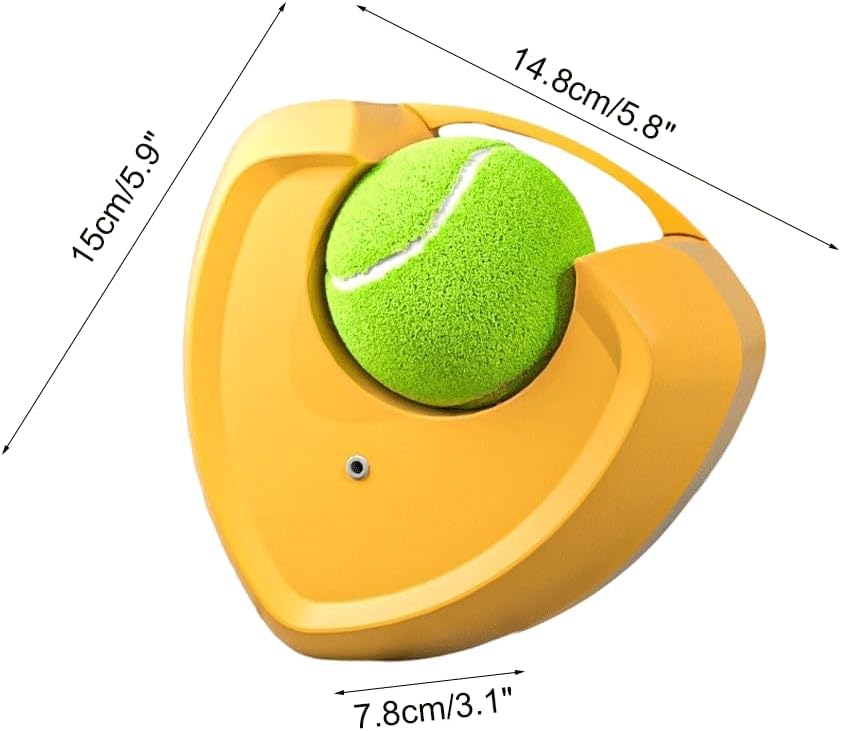 MiOYOOW Tennis Ball Machine Trainer, Heart-Shaped Tennis Training Practice Equipment with String Ball Portable Solo Rebounder for Beginners Adults