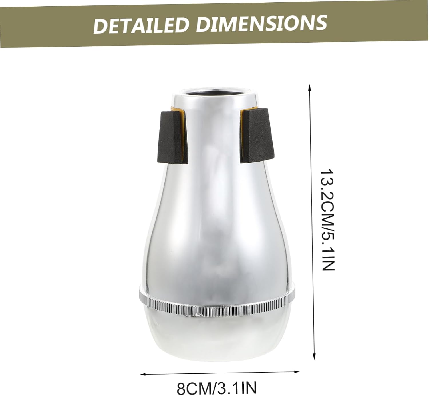 Milisten Trombone Practice Mute Long-Go Lightweight Brass Silencer Easy to Install for Quiet Instrument Practice at Home or Studio