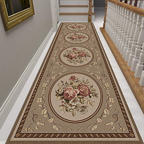 Tapis de passage d'allée en impression haute définition marron - 3