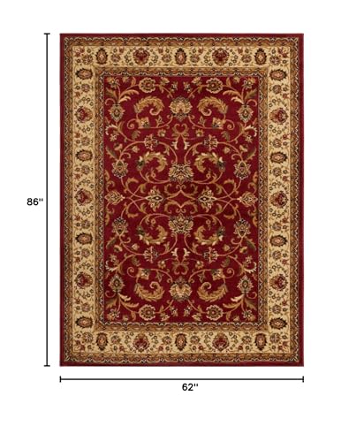 Image of Home Dynamix 3208-215 Royalty Elati Traditional Area Rug 5'2 inchx7'2 inch, Oriental Red /Ivory