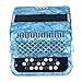 22 Key 8 Bass Accordion Professional Anti Slip Sensitive Button Accordion Musical Instrument With Strap (Sky Blue)