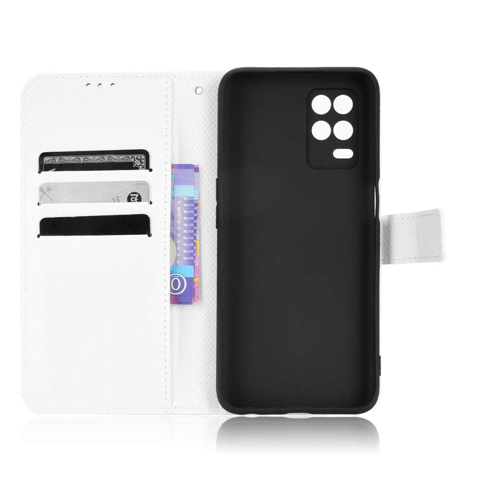 VQWQ Custodia Pelle Compatible with OPPO Realme Narzo 30 5G - Cuore Regolabile Collana Leder Portafoglio Cover