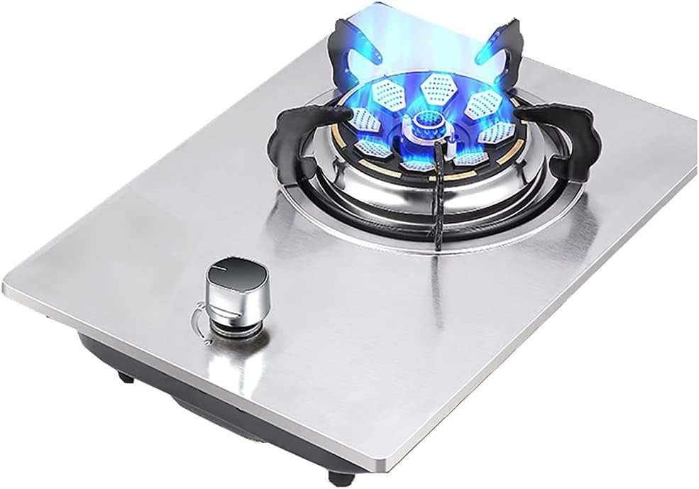 Burner Gas Cooker gas hob Hob for Flexible & Precise Table-Top Cooking ，Flameout Protection & Zinc Alloy Knob，Non-slip Cast Iron Rings，Compatible With All Cookware [Energy Class A](F,LPG)
