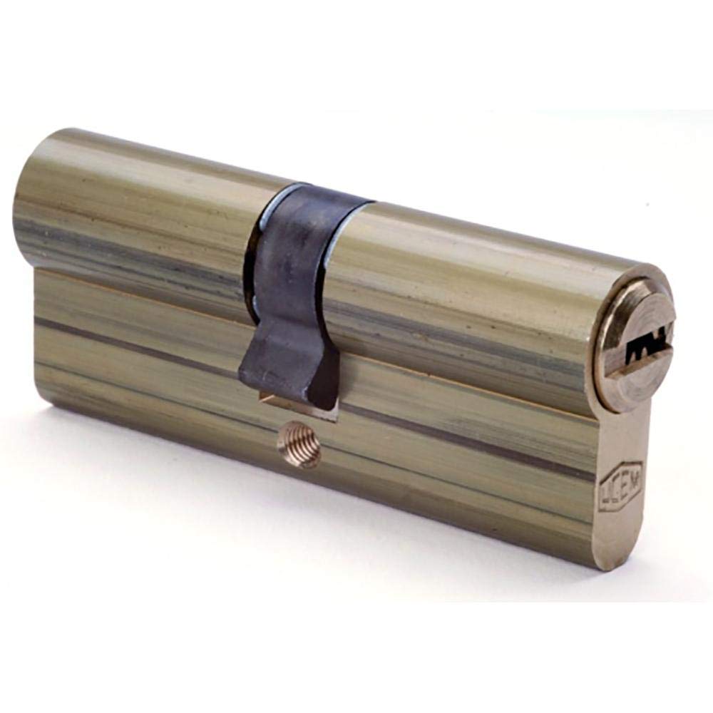 Bombillo llave de seguridad Ucem 2000sn latón pulido de 5 pines en medida 33x38 mm
