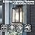 imizdlum Outdoor Wall Light Fixture with Clear Glass, Black Exterior Wall Lantern with Gold Trim, Waterproof Anti-Rust Exterior Farmhouse Wall Sconce for Front Porch, Garage, 2-Pack, E26 Base