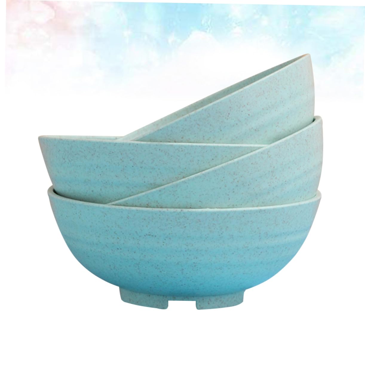 Cabilock 4pcs Straw Noodle Bowls Instant Kitchen Bowl for Rice Snack Storage Safe Modern Design