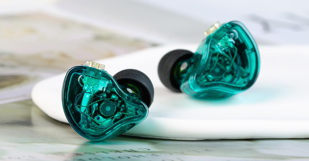 Yinyoo CCZ Melody in Ear Monitors Hybrid 1BA 1DD Écouteurs HiFi, Écouteurs Intra-Auriculaires IFilaire IEM avec câble 4N OFC pour Téléphone Portable (Vert, sans Micro Type-C)