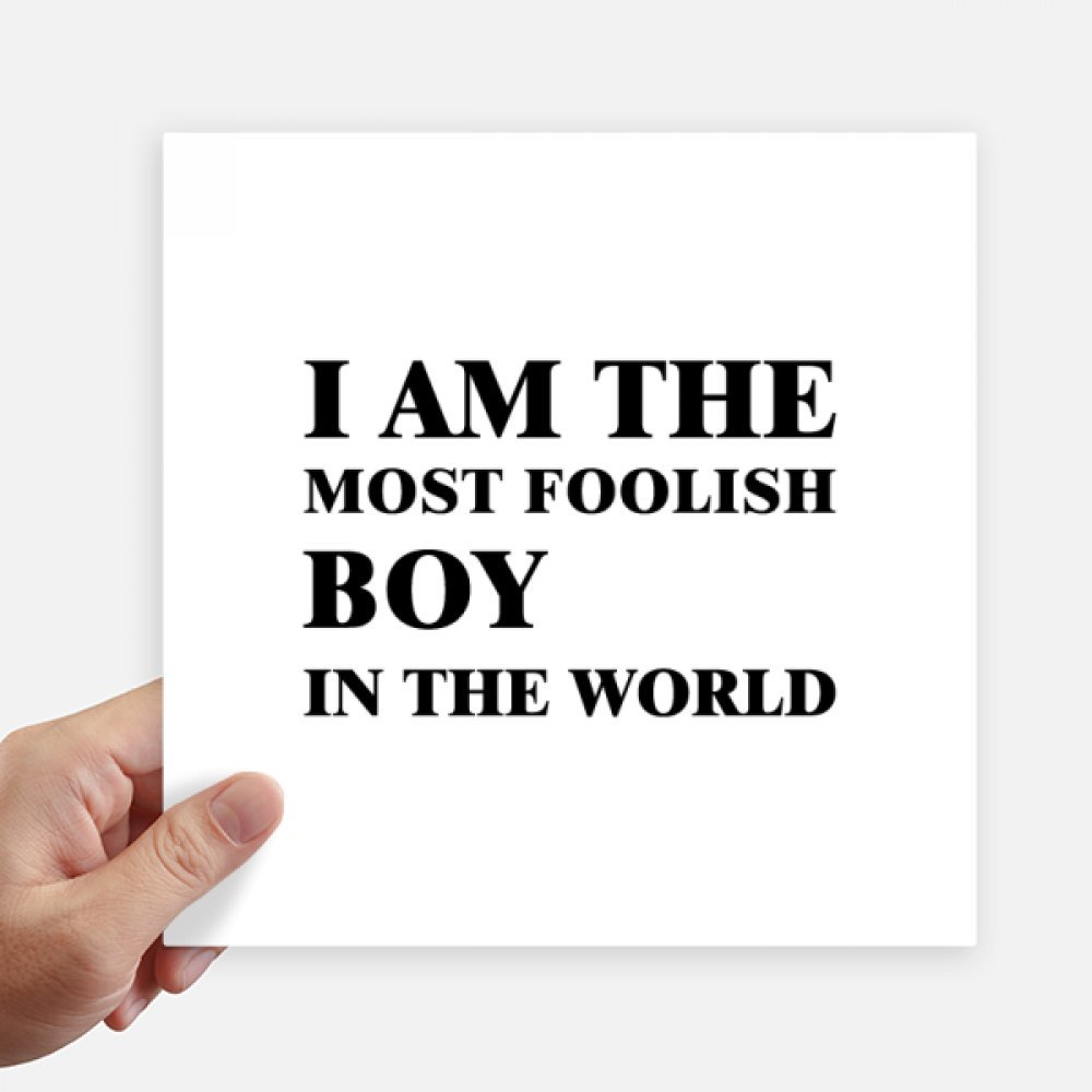 Stickers Square Soy el Ordenador portátil Foolish Boy Vinilo Pared Motobike Maleta 4 Uds