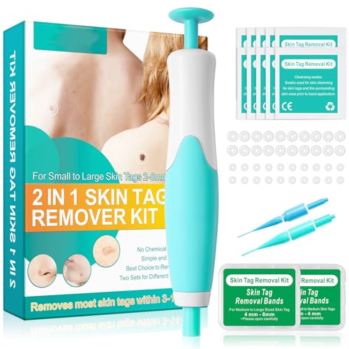 Skin Tag Remover - Advanced Skin Tag Removal Kit for Effective & Painless Removal at Home | Professional-Grade Freezing Technology | Safe for Face Neck & Body with 40 Bands