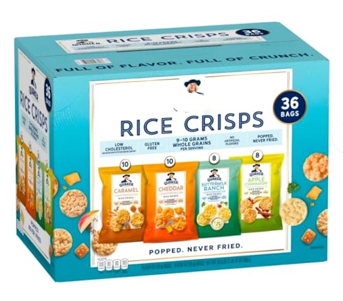 Popped Rice Crisps Variety Pack, Apple Cinnamon, Buttermilk Ranch, Cheddar,