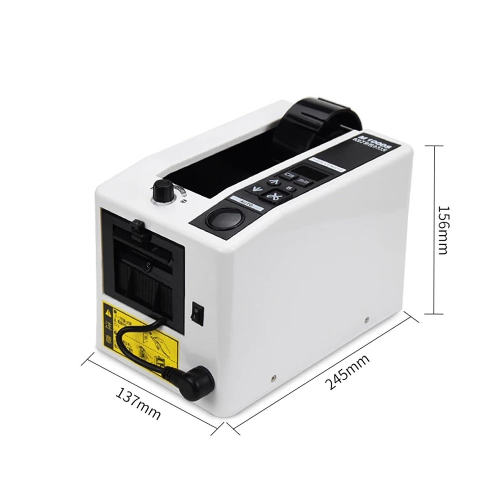 Dispensador de cinta adhesiva, Dispensador automático de cinta adhesiva, cortador eléctrico, alta temperatura M-1000 o M-1000S Para envíos y escuelas(M-1000)