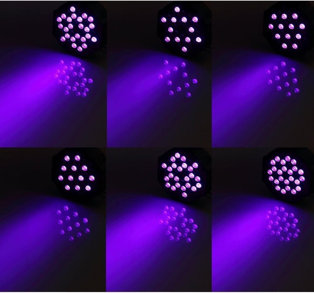 2er UV Schwarzlicht, UKing 36 LED UV Beleuchtung Par Lampe Lichter mit Fernbdienung und DMX512 Steuerung 7 Modi Sound Aktiviert Großartig für Bar DJ Disco Club Party Licht